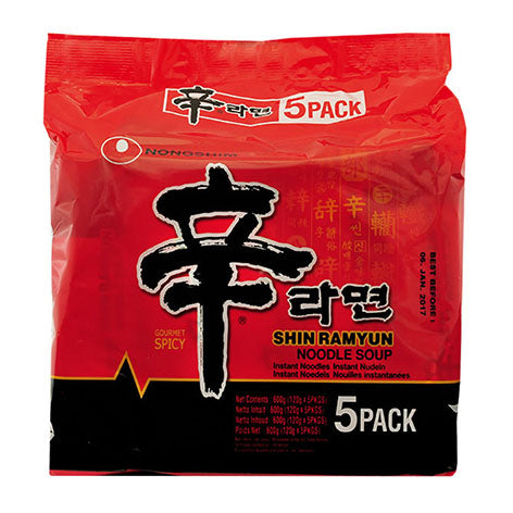 NS Shin Ramyun農心辛辣麵(五包裝) Mi cay (multi) (120g x5) x8