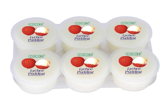 COCON Nata de Coco Pudding – Lychee椰果布丁 – 荔枝味Thach dua COCON vi vai (118g x 6) x1