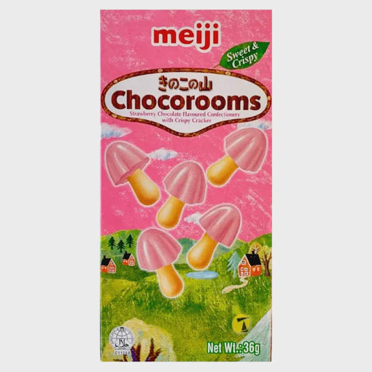 MS Chocoroom Strawberry 明治香菇造型餅乾-草莓口味 36g x1
