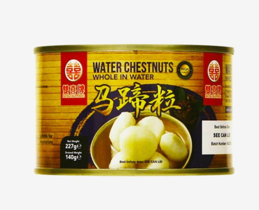 DOUBLE HAPPINESS Water Chestnut Whole 雙喜馬蹄粒Hat de dong hop 227g x 1