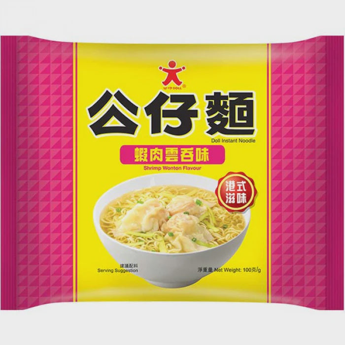 Tôm Doll ~Hương hoành thánh 公仔 鮮蝦雲吞味即食麵 100g x1