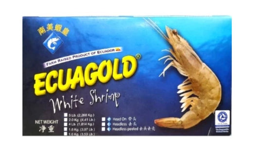 ECUAGOLD 30/40 HOSO Prawn 南美蝦皇 (帶頭連殼) Tom dong lanh 2kg x1