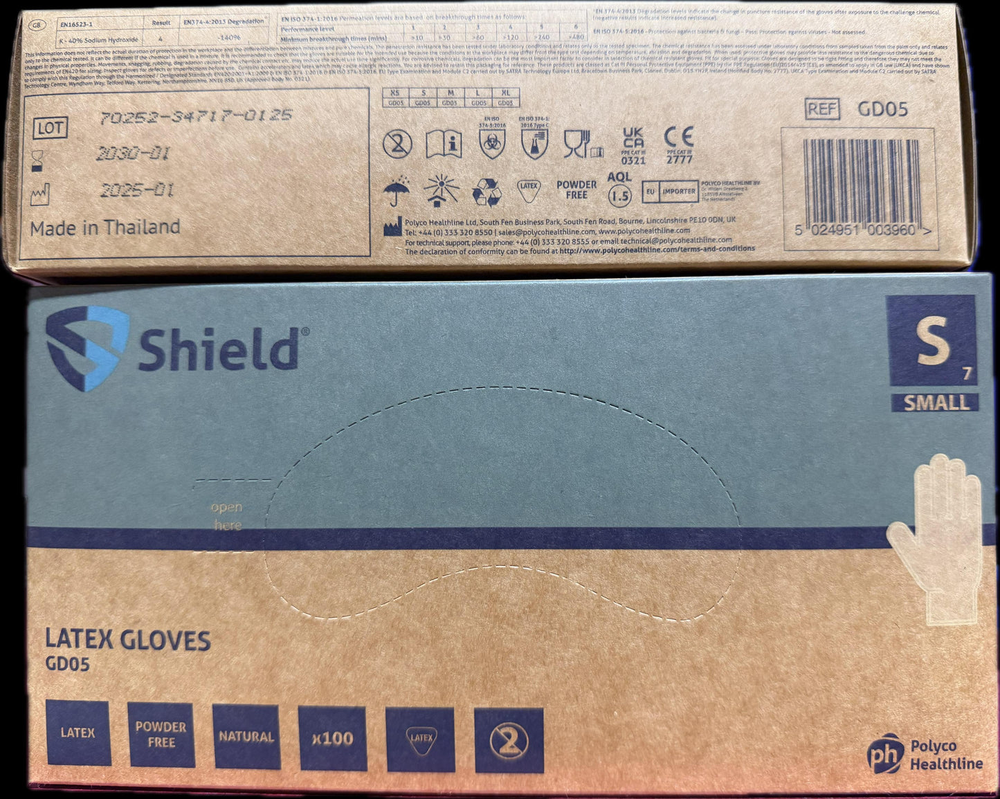 GD05 Innova Latex Powder Free Examination Gloves - Size S 100pairs x1