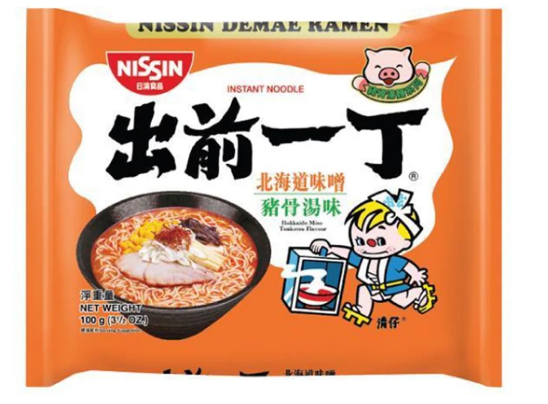 20027 Nissin Noodles HK - Hokkaido Miso Tonkotsu 出前一丁-北海道味噌豬骨湯味 100g x 1