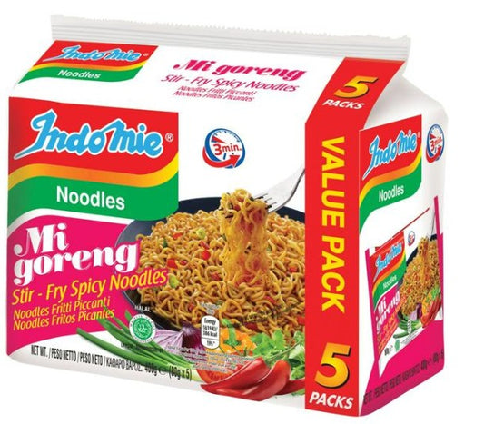 Indomie Instant Noodles Mi Goreng Hot &amp; Spicy 營多香辣撈面Pedas Mi Cay 80gr x 1