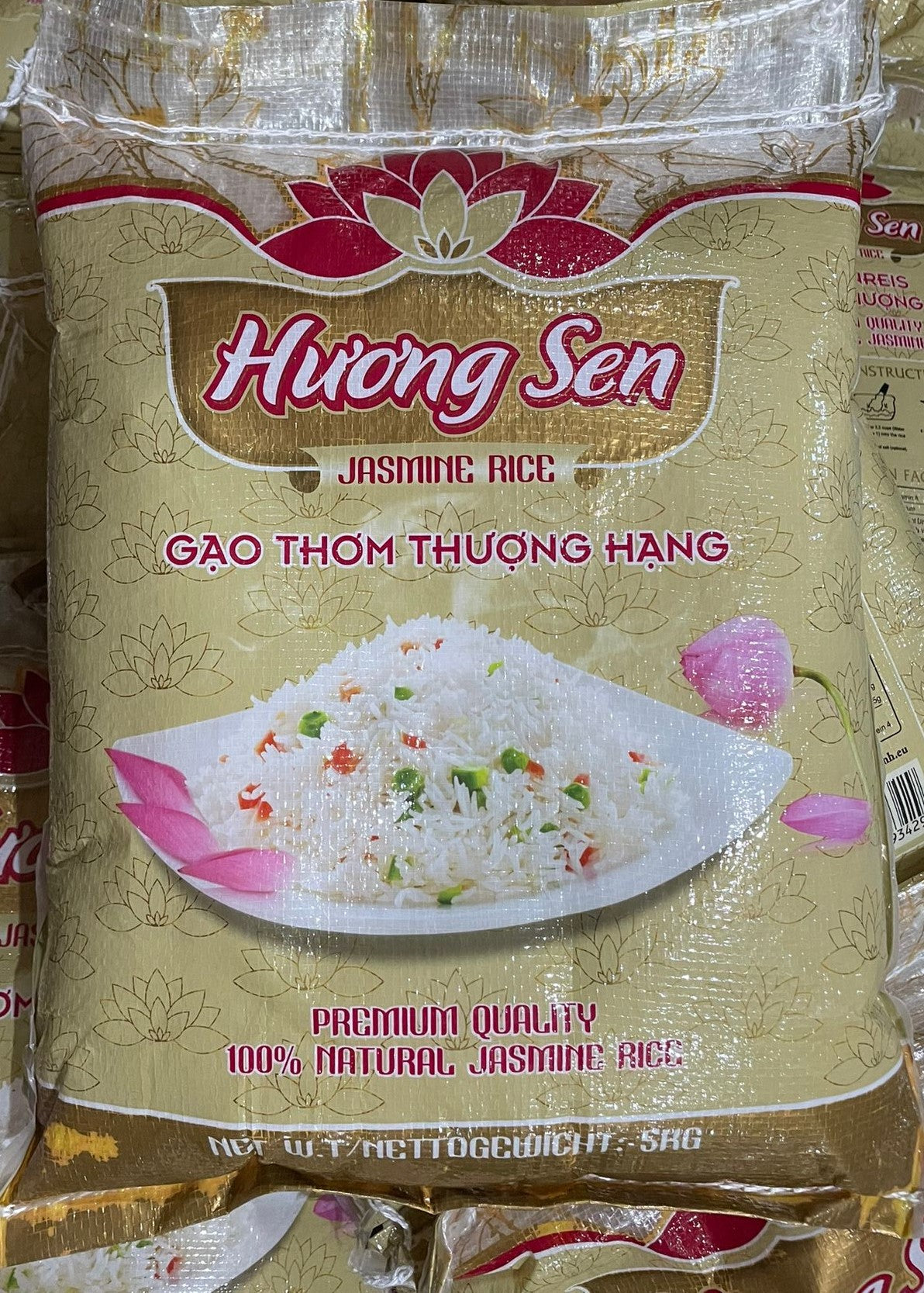 Huong Sen Jasmine Rice 香米 Gao Thom Thuong Hang 5kg x1