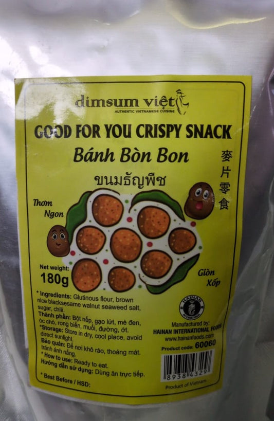 60060 Snack Ngũ cốc Giòn 穀物脆片零食 Bánh Bon Bon 180gr x 1