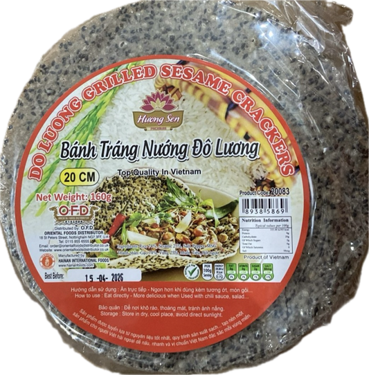 20083 Grilled Rice Paper 烤宣紙Banh Trang Nuong Do Luong 20cm 160gr x1