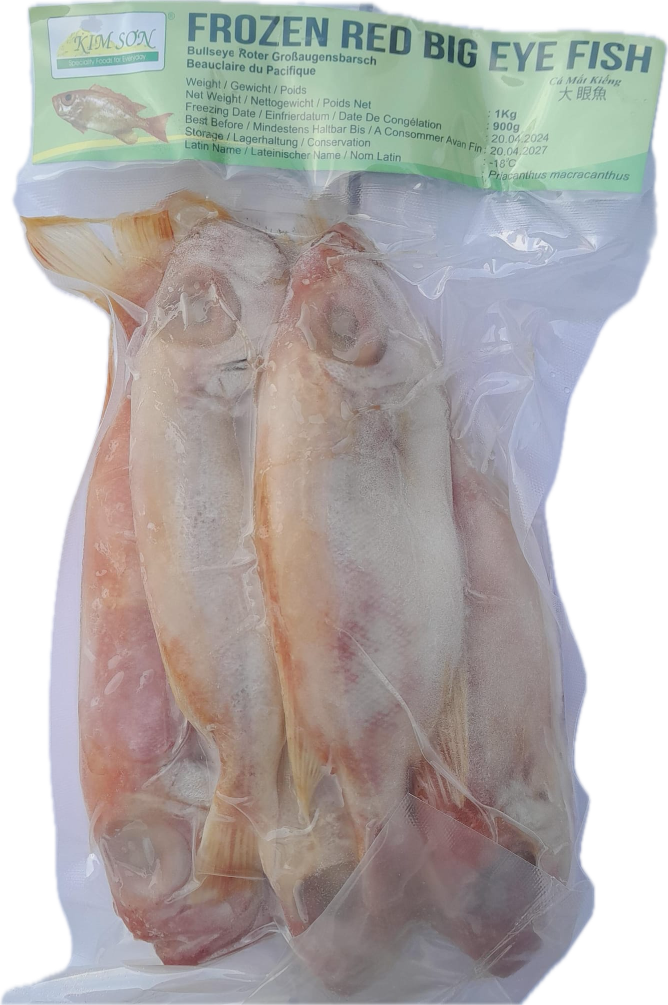 Kim Son Red Big Eye Fish 大眼鲷 Ca Trac Duoi Ngan 1kg x 1