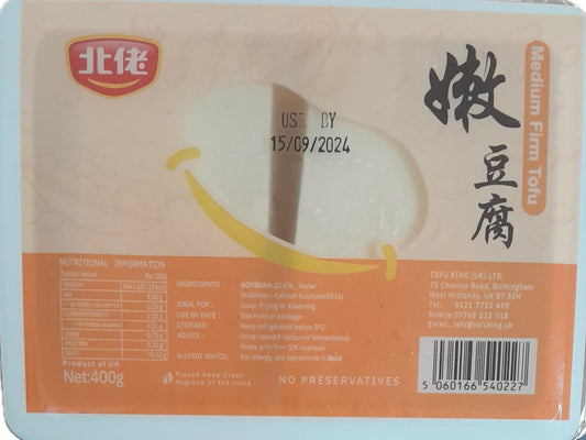 Fresh Medium Firm Tofu 嫩豆腐 Dau Hu Mem 400g x 1