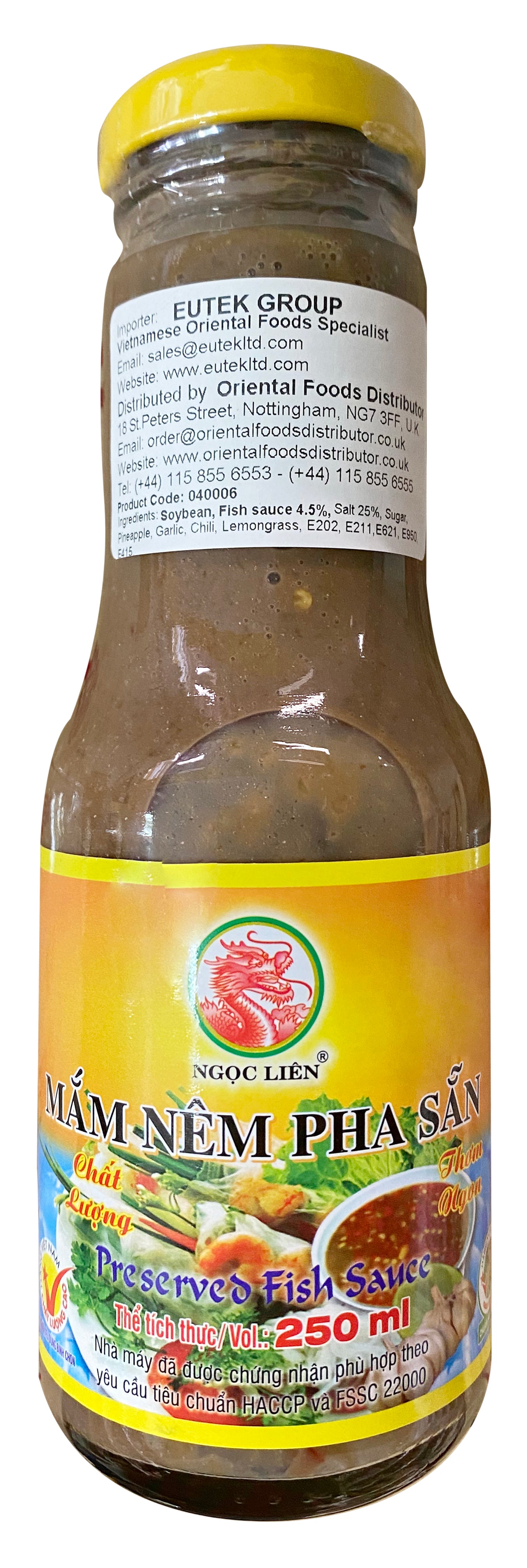 Ngoc Lien Pre Mixed Fish Sauce Mam Nem Pha San 250ml x 24 – Asia Superstore