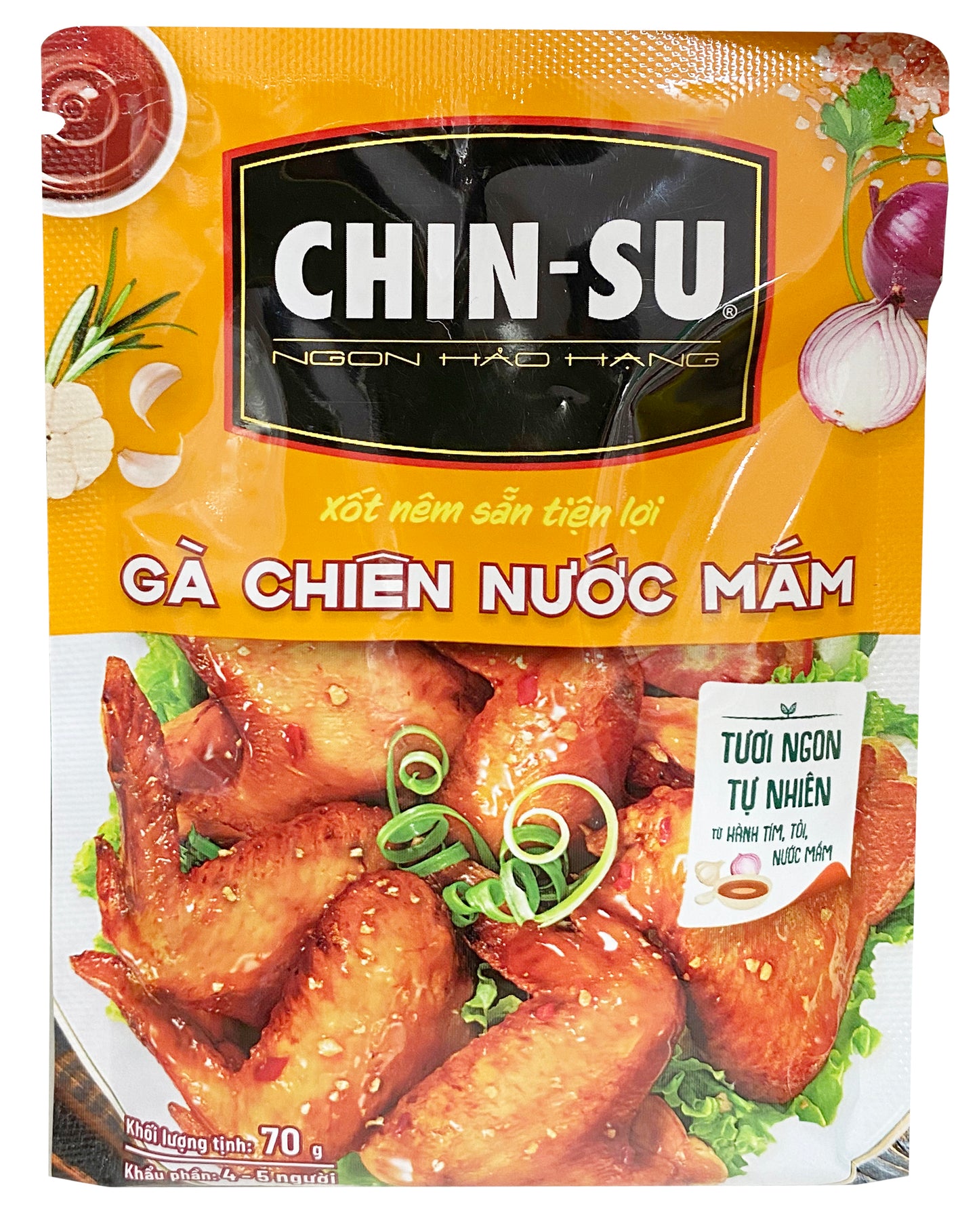 Nước xốt gà Chinsu Sốt Gà Chiến Nước Mắm 70gr x 10 gói x 8