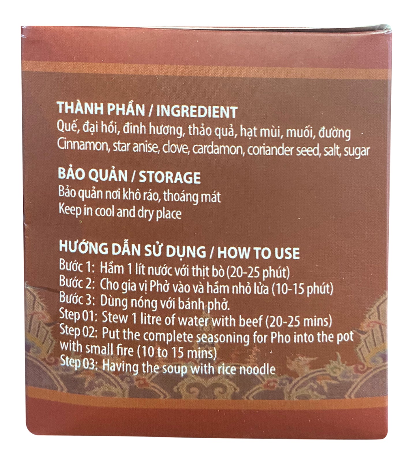 Yeshue Complete Seasoning for Pho Gia Vi Pho (33gr x 12) x1