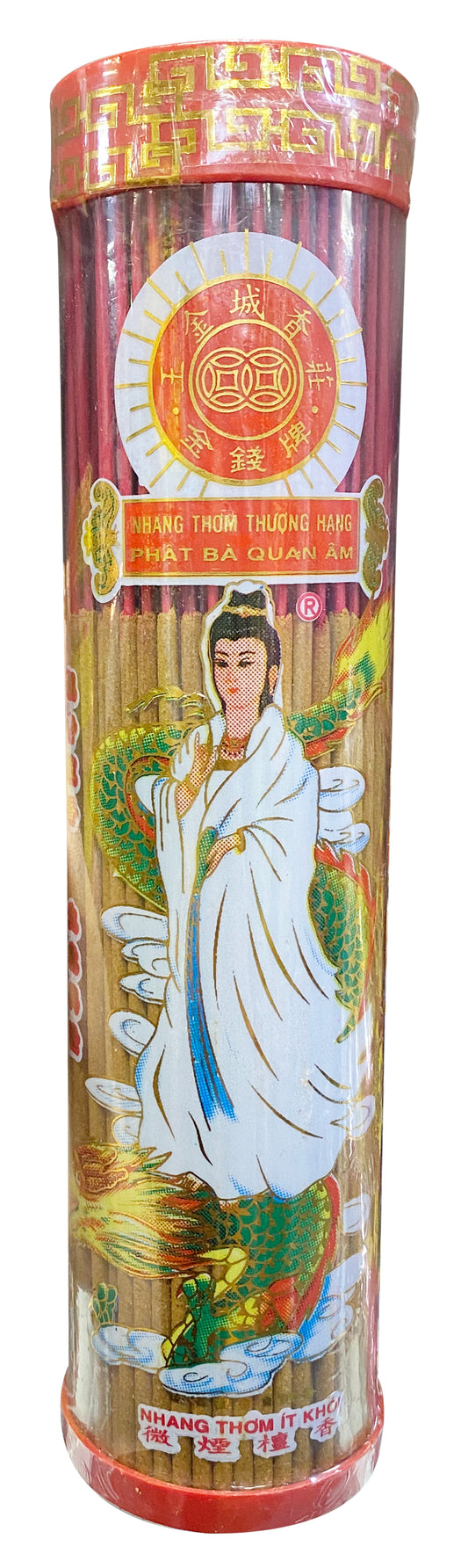 Vuong Kim Thanh The Bodhisattva Joss Stick 佛香18 厘米 Nhang Phat Ba 19cm 1 tube x 1