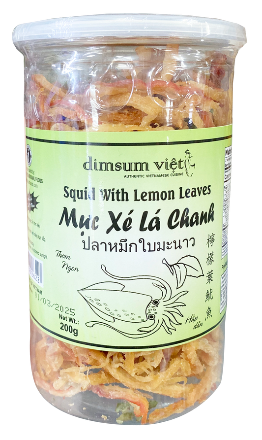 Dimsum Việt Mực Lá chanh Mực Xe La Chánh 檸檬葉魷魚絲 200g x1