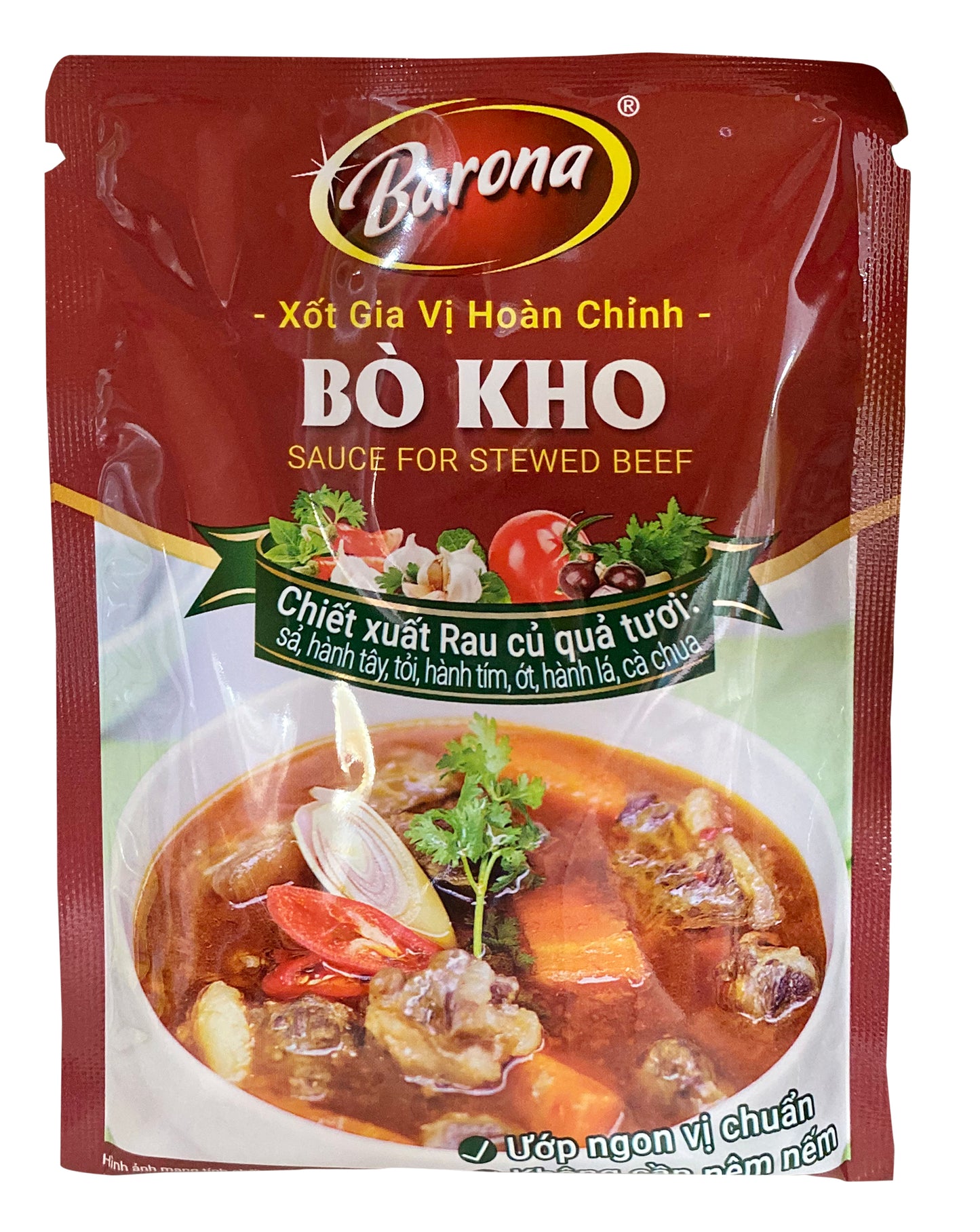 Sốt Barona Bò Hầm Xốt Gia Vị Hoàn Chính Bò Kho 80gr x 1