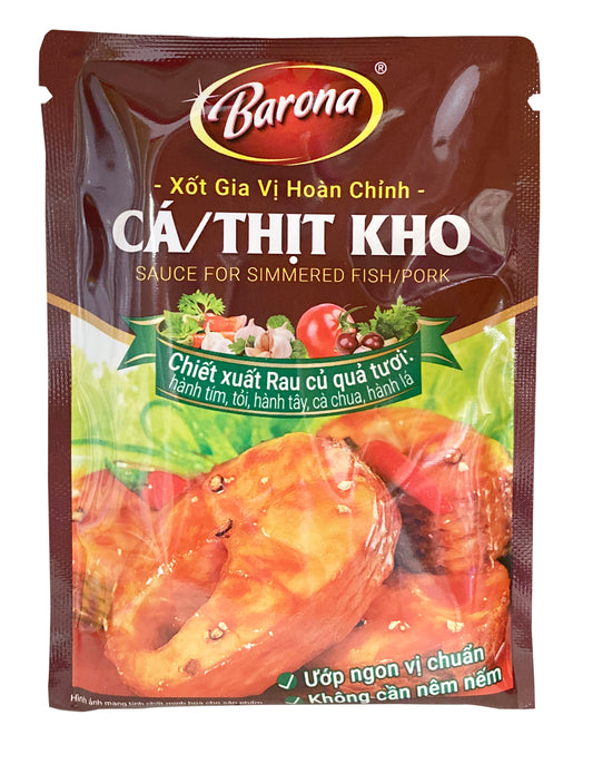 19095 Barona 燉魚或豬肉醬 Xot Gia Vi Hoan Chinh Ca Thit Kho 80gr x 20 x 4