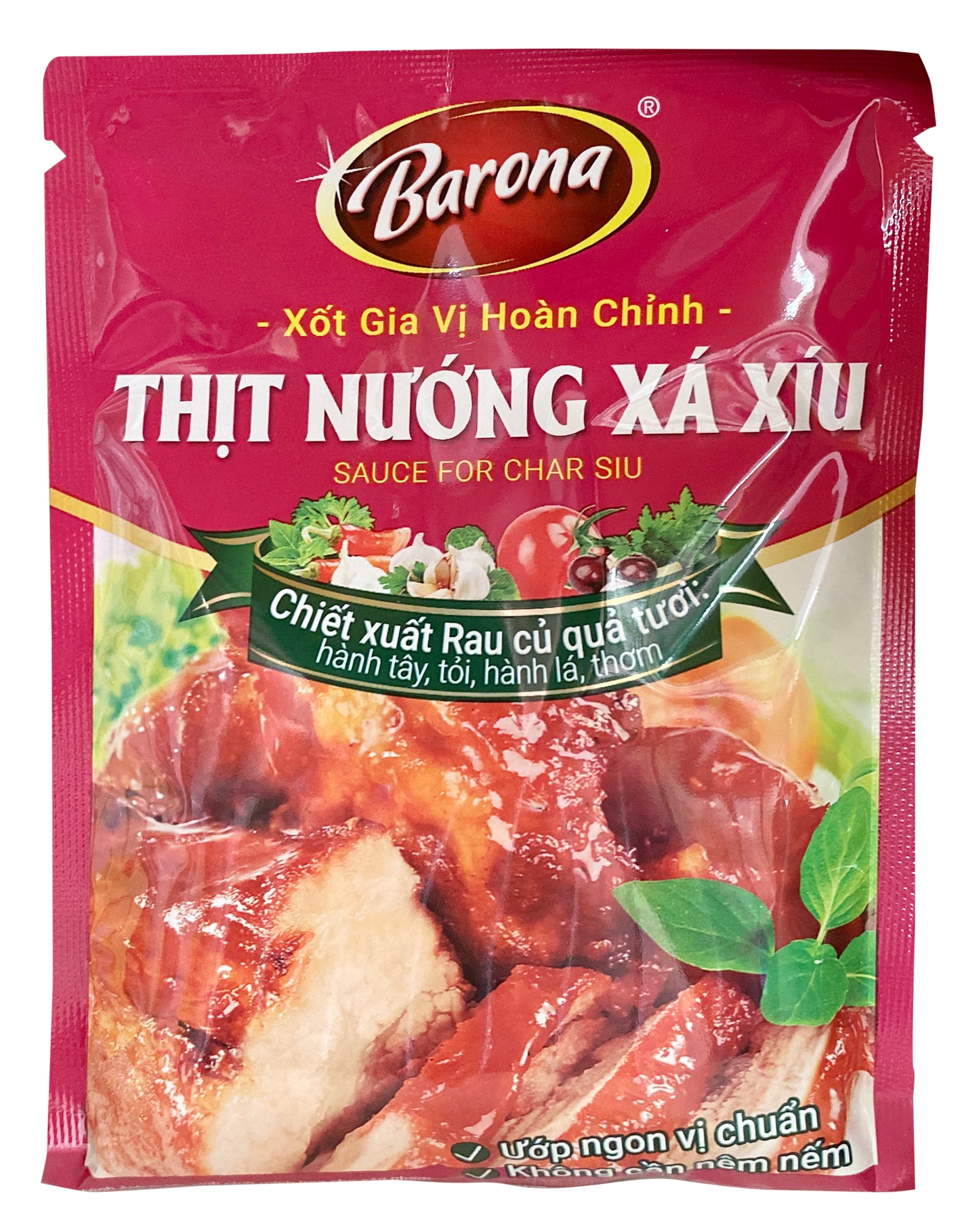 Bột xá xíu Barona Xốt Gia Vị Hoàn Chính Thít Nương Xa Xíu 80gr x 1