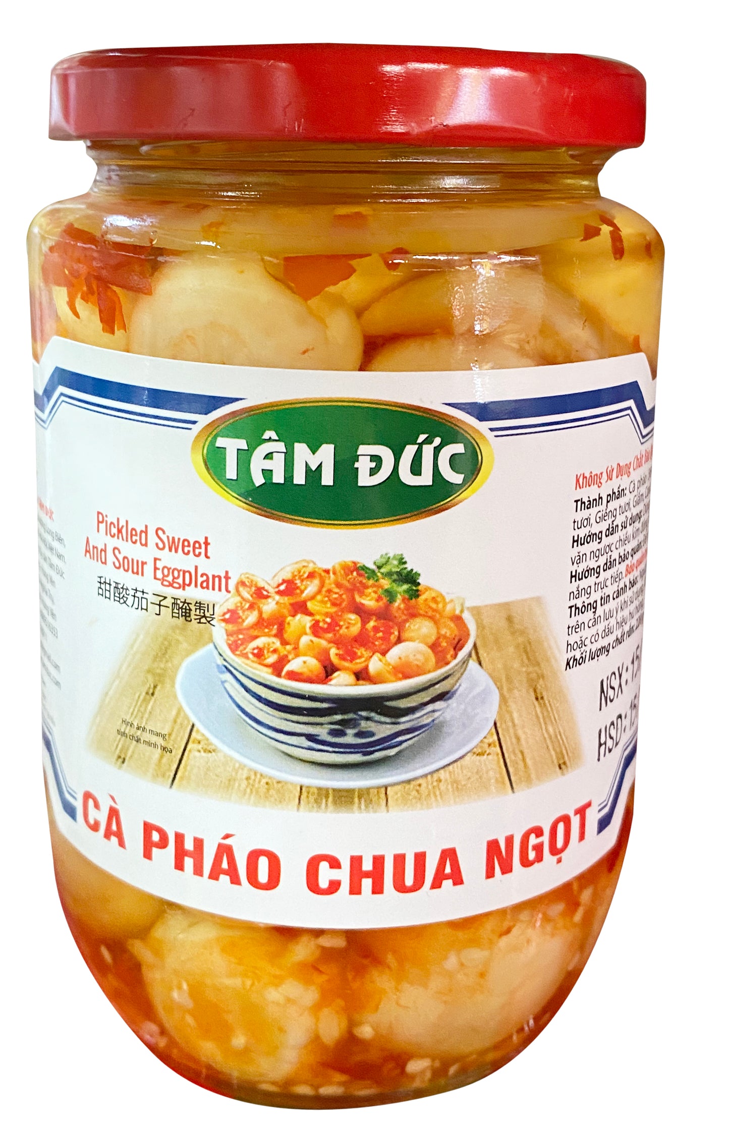 Tam Duc Pickled Sweet and Sour Eggplant Ca Phao Chua Ngot 390g x 1