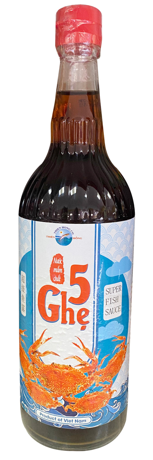 Thien Hong Super Fish Sauce 5 Ghe 超級魚露 Nuoc Mam Chat 5 Ghe 750ml x 12