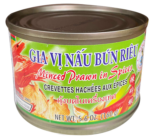 NANG FAH Minced Prawns in Spices 辣碎蝦 Gia Vi Nau Bun Rieu 160g x 1