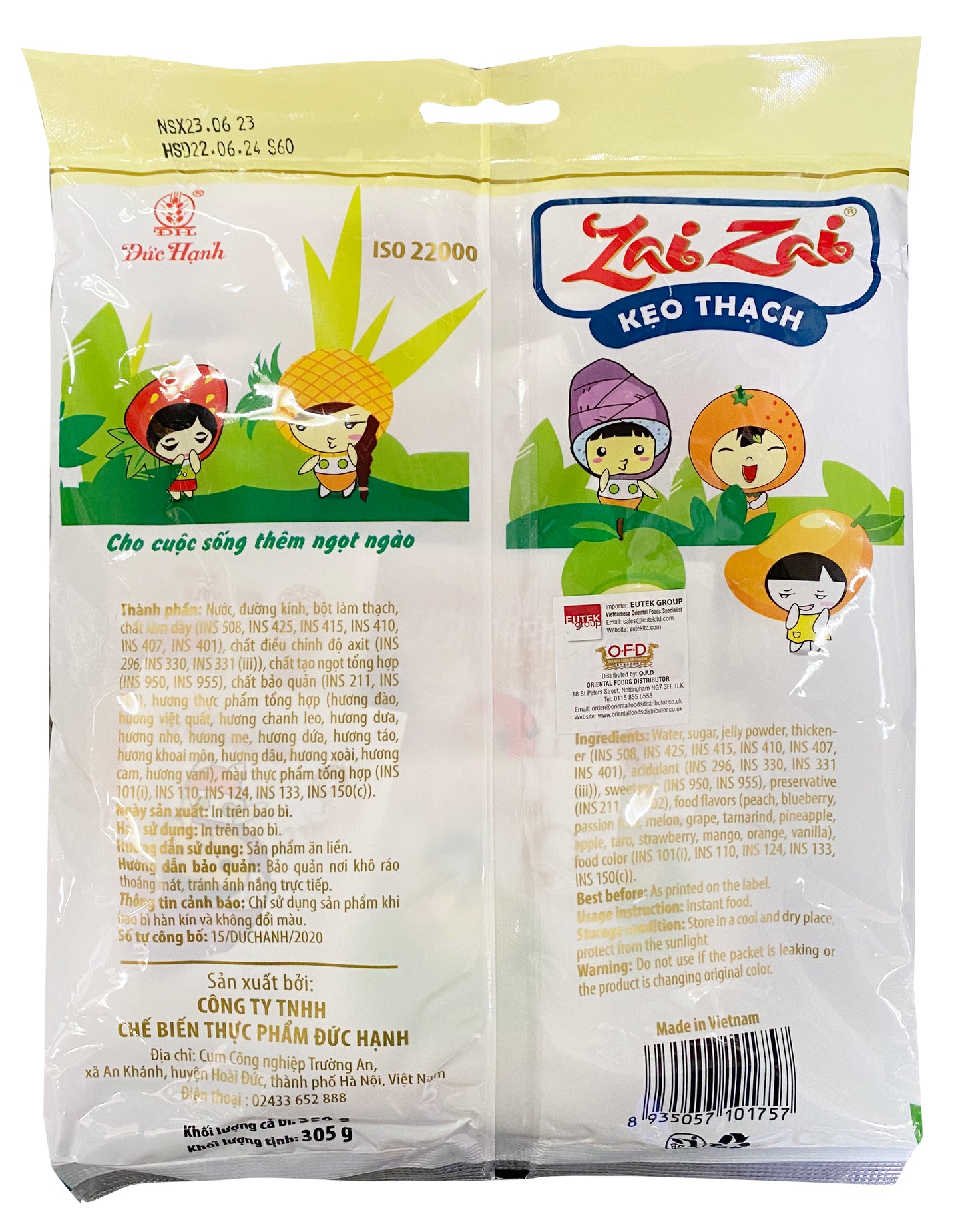 Zaizai Puding Candy Keo Thach Zai Zai 305gr x 1