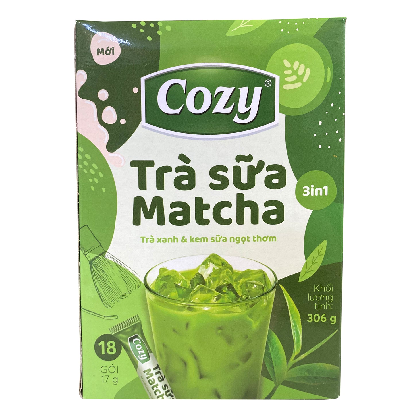 Cozy Matcha 3 in 1 三合一抹茶 Tra Sua 3 Trong 1 Cozy 17gr x 18 pack x 1