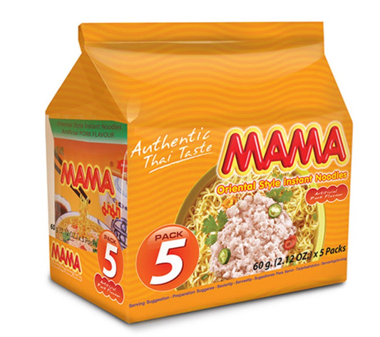 MAMA Noodle Pork  媽媽豬肉味湯麵  60g*5 (Pack) x1