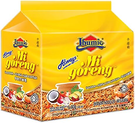 Ibumie Curry Kapitan Multipack 甲必丹咖喱捞麵(5包裝) Mi Curry Trang (5x80g) x1