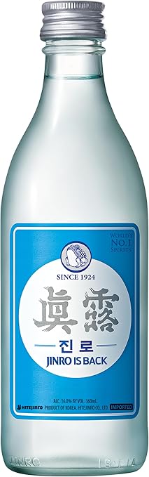 Jinro Chamisul Soju - Peach Flavor 韓國燒酒 (桃味) Soju Han Quoc (Huong dao)13% Alc./Vol 350ml x1