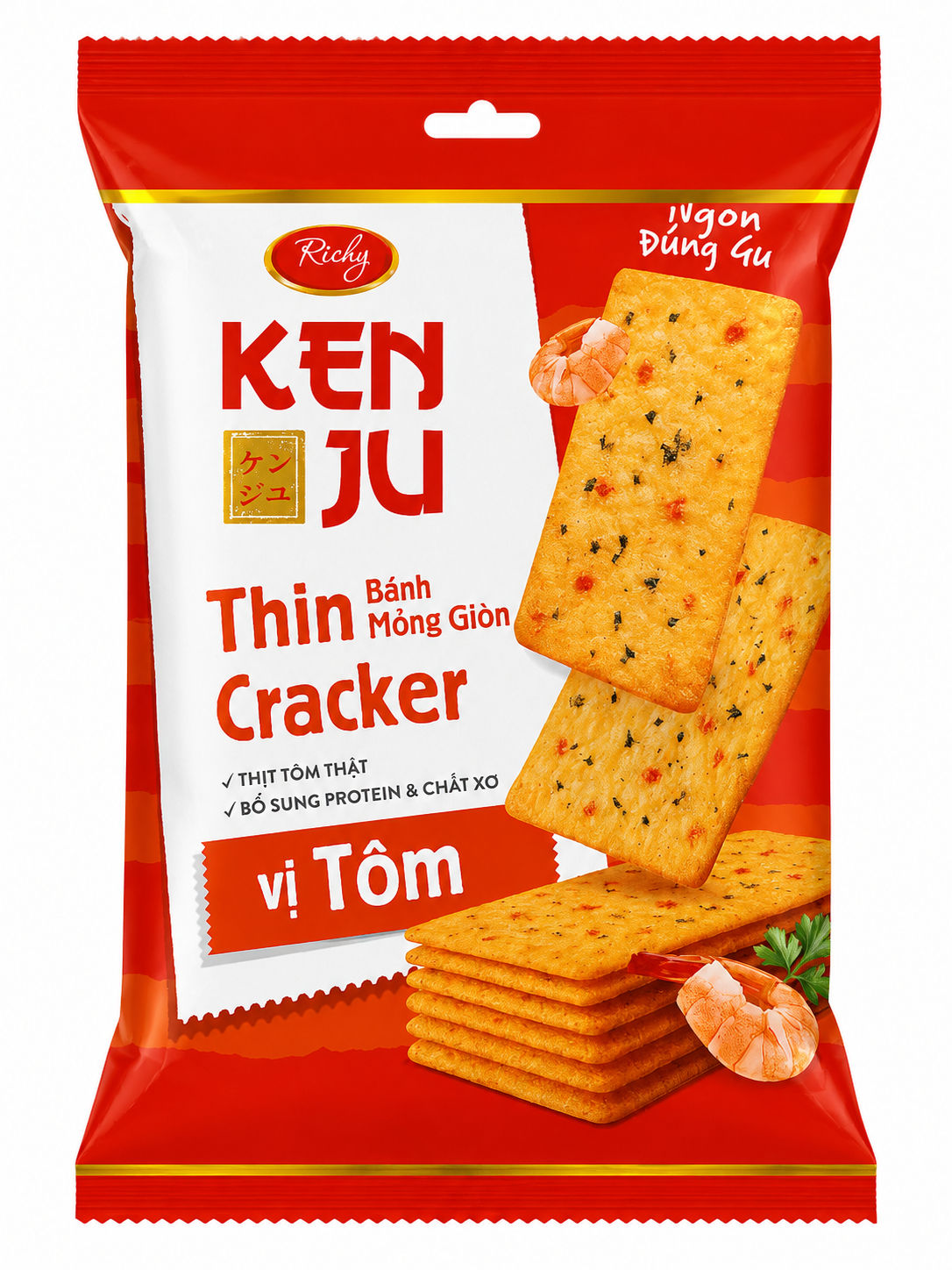 Kenju Shrimp Flavour Cracker 蝦味餅乾 Banh Quy Gion Vi Tom 192g x 1