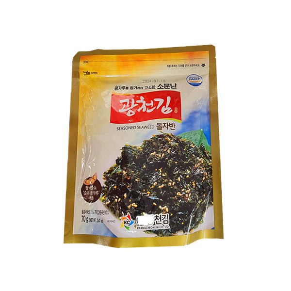 Kwangcheon Jaban Flaked Seasoned Seaweed 廣川 拌飯紫菜 Rong Bien Say Kho Tam Vi 70g x1
