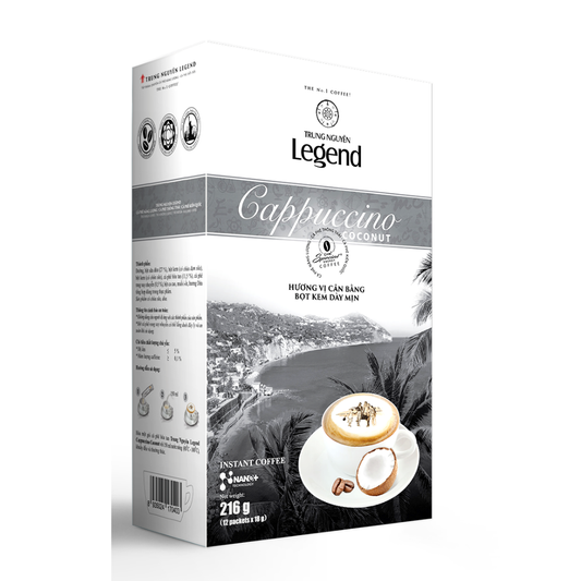 Trung Nguyen Legend Cappuccino Coconut Instant Coffee 即溶咖啡 (12gx18) x1