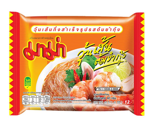 MAMA (Tôm) Bún đậu Tom Yum Goong-Mung 冬蔭粉絲 Mien Tom yum dau xanh 40g x1