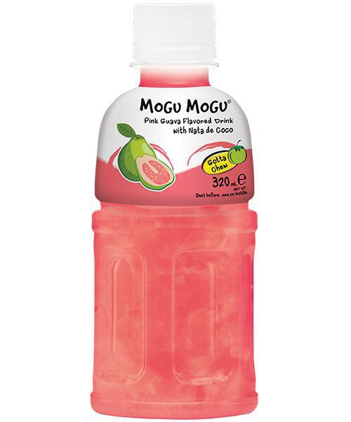 Mogu Mogu Nata De Coco Drink Pink Guava番石榴飲料含椰果 Nuoc Trai Cay Vi Oi 320ml X 1