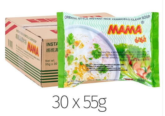 MAMA Clear Soup - Rice VERMICELLI 媽媽清湯即食米粉 55g x 30