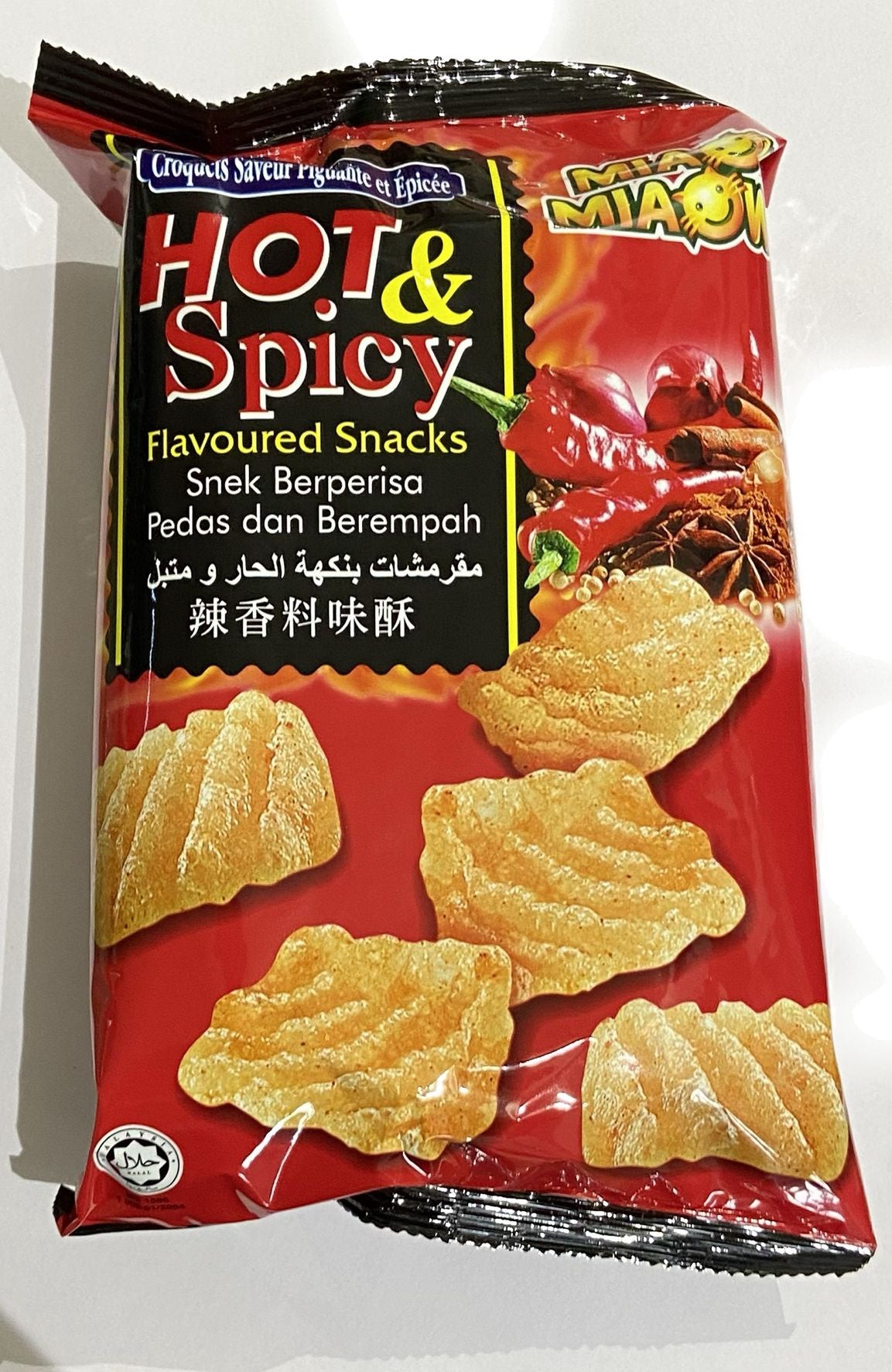 Miaow Miaow Hot and Spicy Flavoured Snack ~ 妙妙辣香料味酥 60g x1