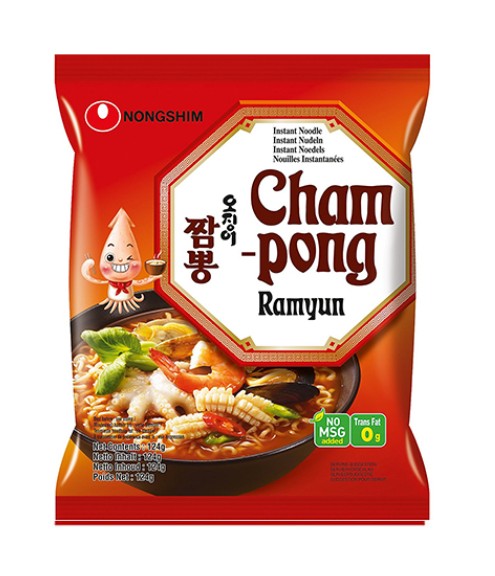 Nongshim Champong Ramyun農心魷魚拉麵 Mi vi bạch tuoc 124gr x 1