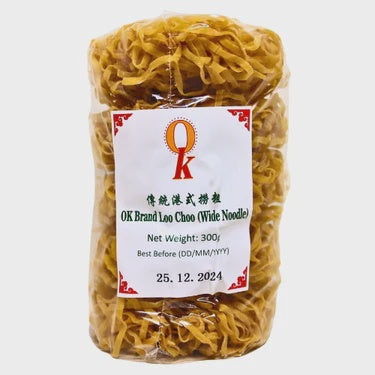 OK Brand Loo Choo (Broad Noodle) 傳統撈粗 300g x1