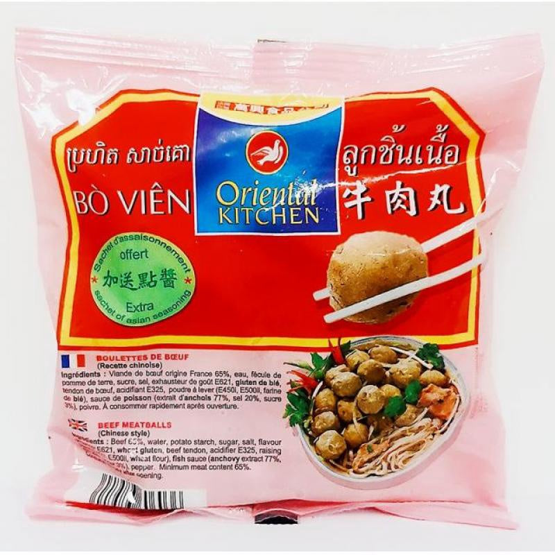 19043 Oriental Kitchen Beef Meatballs Bo Vien萬興凍牛肉丸 250gr x 40