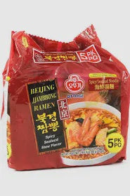 52155-5 Ottogi Peking Hải sản Ramen nhiều gói 北京海鮮麵 120g x5