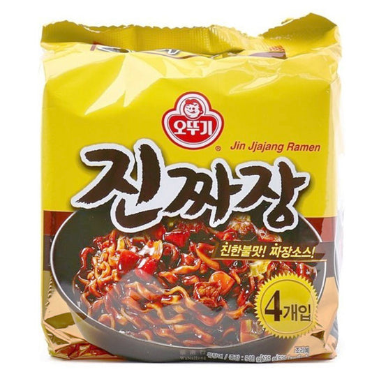 Ottogi Jin Jjajang Ramen 不倒翁 金牌炸醬麵Mi Jjajang (Multipack) 135g x4