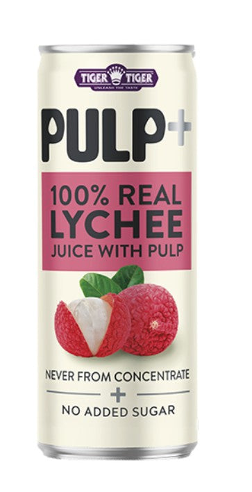 TT - 100% LYCHEE JUICE WITH PULP双虎牌 100%荔枝果肉饮料320ml x1