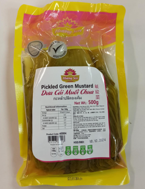 Huong Sen Pickled Green Mustard Dua Cai Muoi Chua  500g x 1