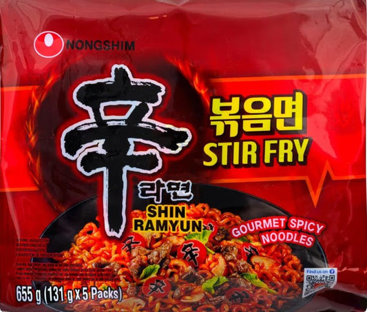 NS Ramyun Stir Fry Multipack (Pack of 5) 農心 辛辣麵拌麵 (5包裝) 131g x 5