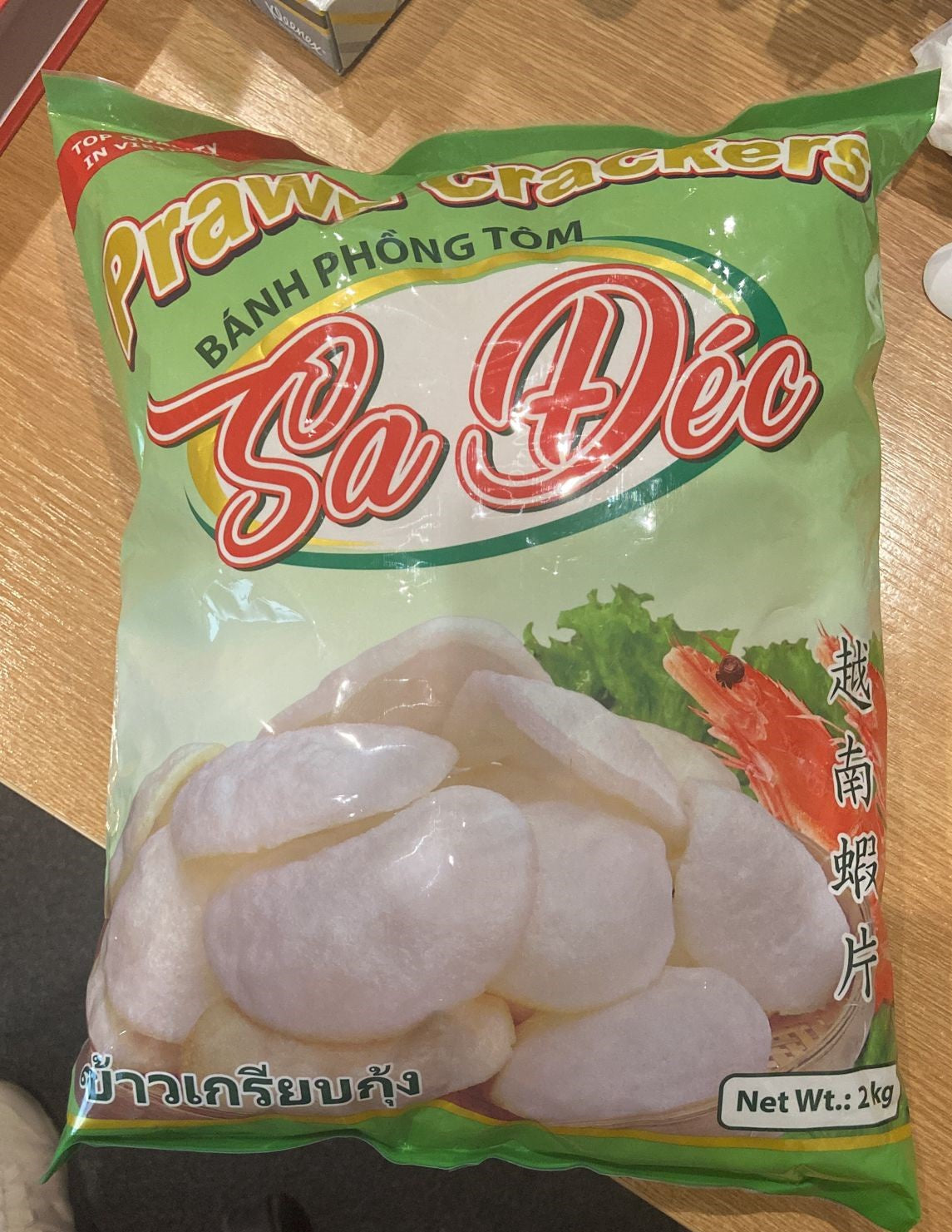19846 SADEC BÁNH TÔM TÔM (CHƯA NẤU)Bánh Phong Tom越南蝦片 2KG X1