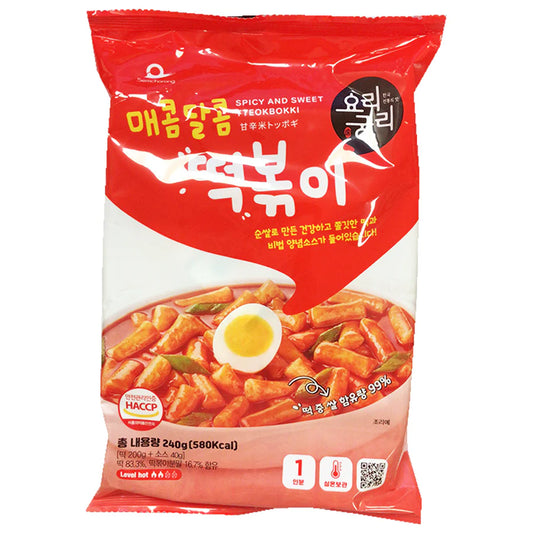 SEMCHORONG Spicy & Sweet Tteokbokki Stick 甜辣年糕條 240g x1