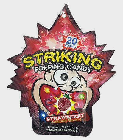 SK Popping Candy - Strawberry 索勁爆炸糖-士多啤梨 Keo No Vi Dau 30g x1