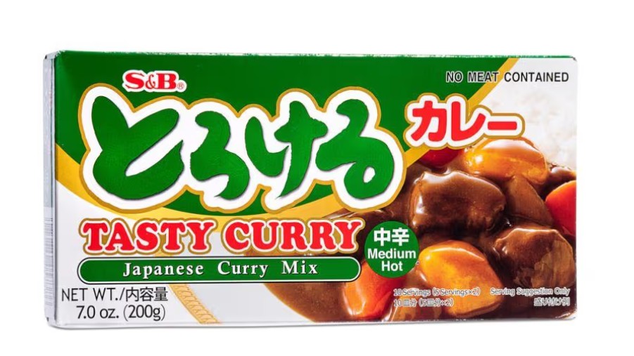 S&B Vegetarian Torokeru Curry Medium Hot 素食咖哩 (中辛) Gia Vi Ca Ri Nhat Ban Cay Vua 200g x 1