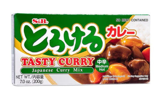 S&B Vegetarian Torokeru Curry Medium Hot 素食咖哩 (中辛) Gia Vi Ca Ri Nhat Ban Cay Vua 200g x 1